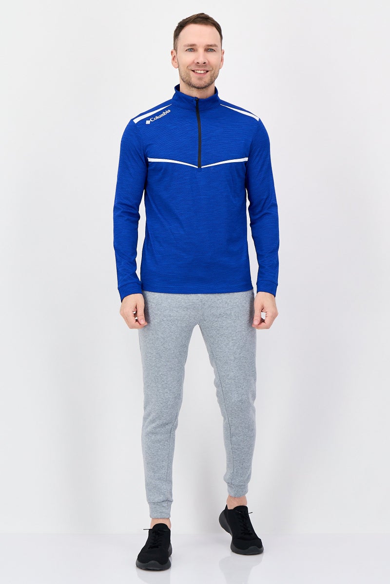 Columbia Men Sportswear Fit Long Sleeve Golf Half Zip Sweashirt, Royal Blue - Image 3